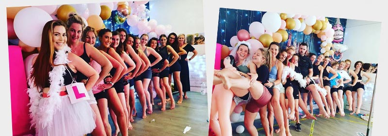 Pole dancing hen party